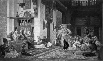 Jean Léon Gérôme œuvres - sabre danse gravure grec orientaliste orientalisme Jean Léon Gérôme